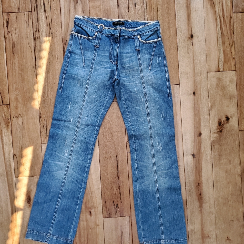 ROBERTO CAVALLI AUTHENTIC LOW RISE Straight JEANS WOMEN'S  SZ S